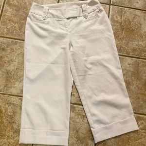 Wide Leg White Crop Pants Size 8